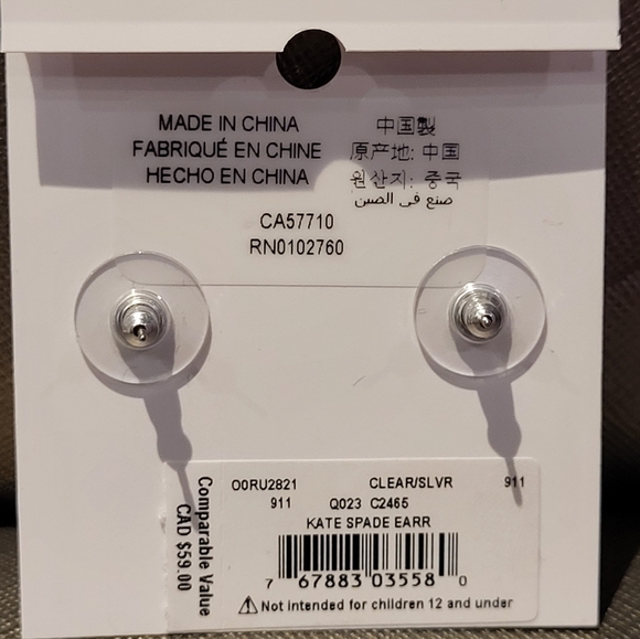 Kate Spade Clear Flower Studs - Picture 4 of 6